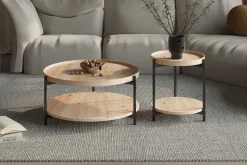 Rousseau Beistelltisch Davina | Ø45 x 55 cm | Old Oak Design