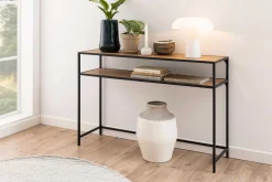 Emob Beistelltisch Dover 120cm industrial - schwarz/Wildeiche