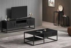 Rousseau Beistelltische Madeira 2er-Set - Metall und es Mangoholz