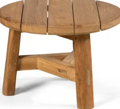 Gescova Beistelltisch Ferdau - Recyceltes Teakholz - Ø50 cm -