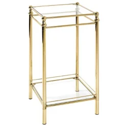 Haku Beistelltisch | Glasablagen | 40 x 40 x 73 cm | design
