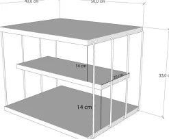 Emob Beistelltisch Lifon - 100% MELAMINE - Atlantische Kiefer - 50 x 33 x 40 cm