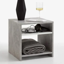 FMD Beistelltisch Linn - Beton/Weiß