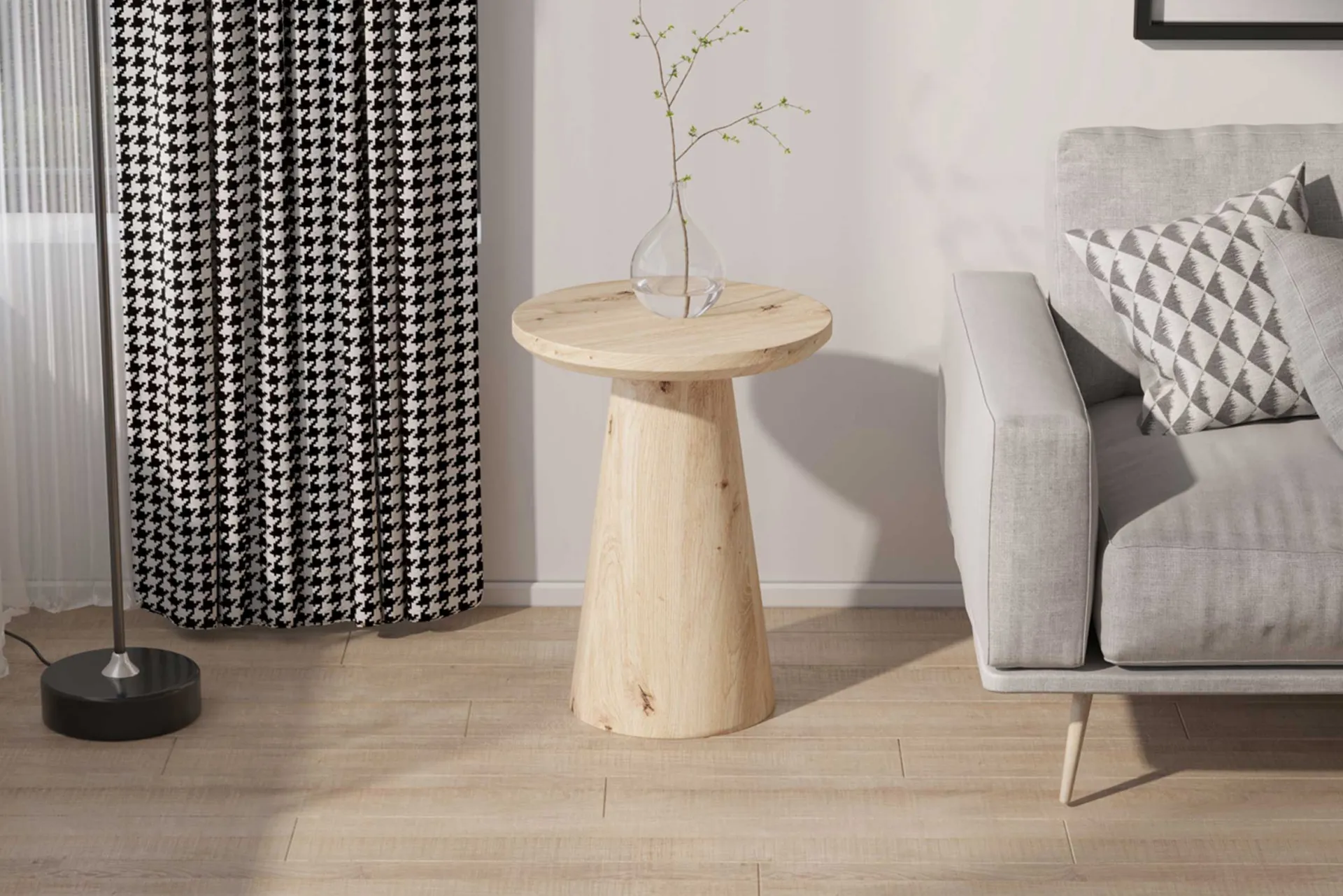 Rousseau Beistelltisch Lukas | Ø45 x 55 cm | Old Oak Design