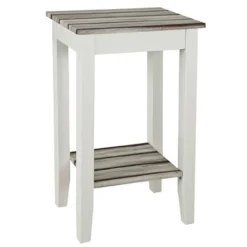 Haku Beistelltisch Marik 40x30cm - Hochglanz weiß/grau