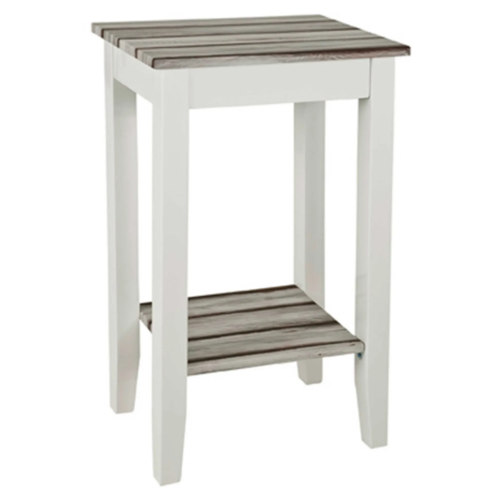 Haku Beistelltisch Marik 40x30cm - Hochglanz weiß/grau