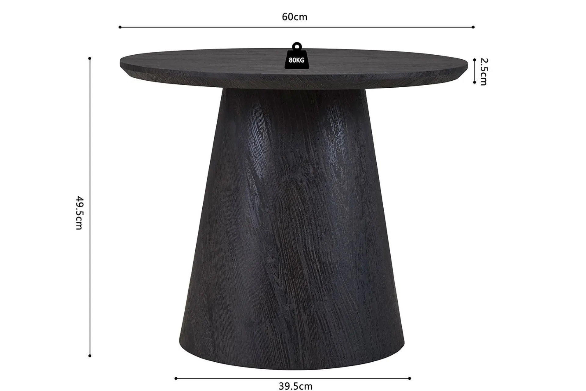 Rousseau Beistelltisch Miklos | Ø60 x 50 cm |