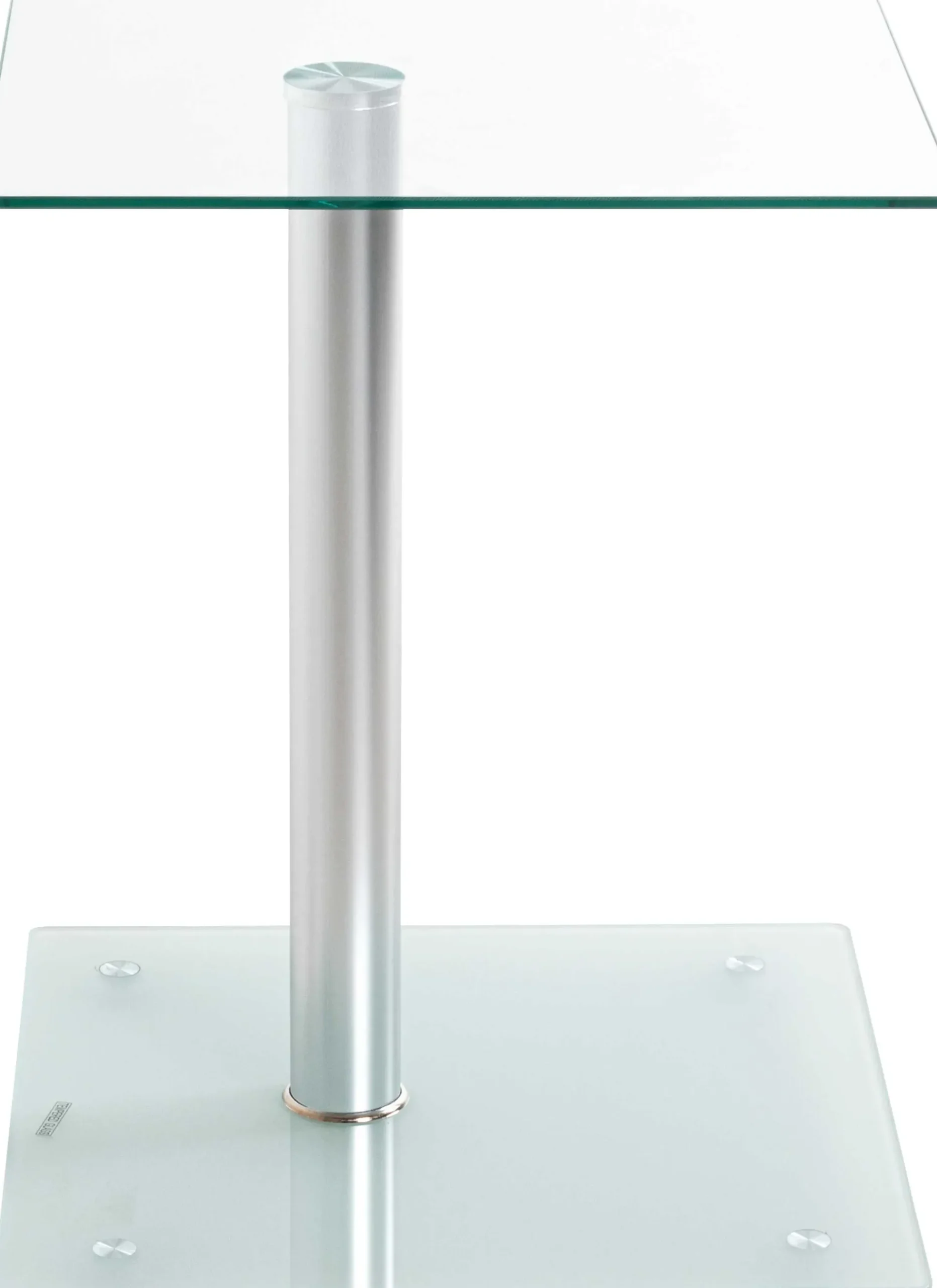 Haku Beistelltisch mit Ablage aus Sicherheitsglas | 6 kg Tragkraft