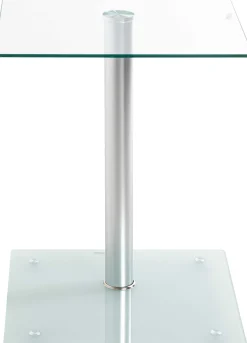 Haku Beistelltisch mit Ablage aus Sicherheitsglas | 6 kg Tragkraft