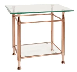 Haku Beistelltisch mit Glasablage | 58 x 43 x 52 cm | farbenes Design