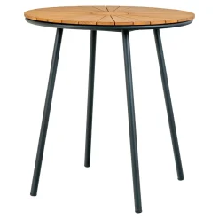 House Nordic Beistelltisch mit Teakholzplatte - Natur/Schwarz