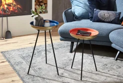 Haku Beistelltisch-Set | Großer und kleiner Beistelltisch | Blau und Rot