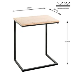 Haku Beistelltisch | 40 x 30 x 50 cm | Design Light Oak