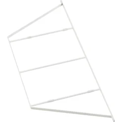 Belfast Rechteckiges Wandregal Set - Weißer Stahl, 25.5x1.2x63cm".