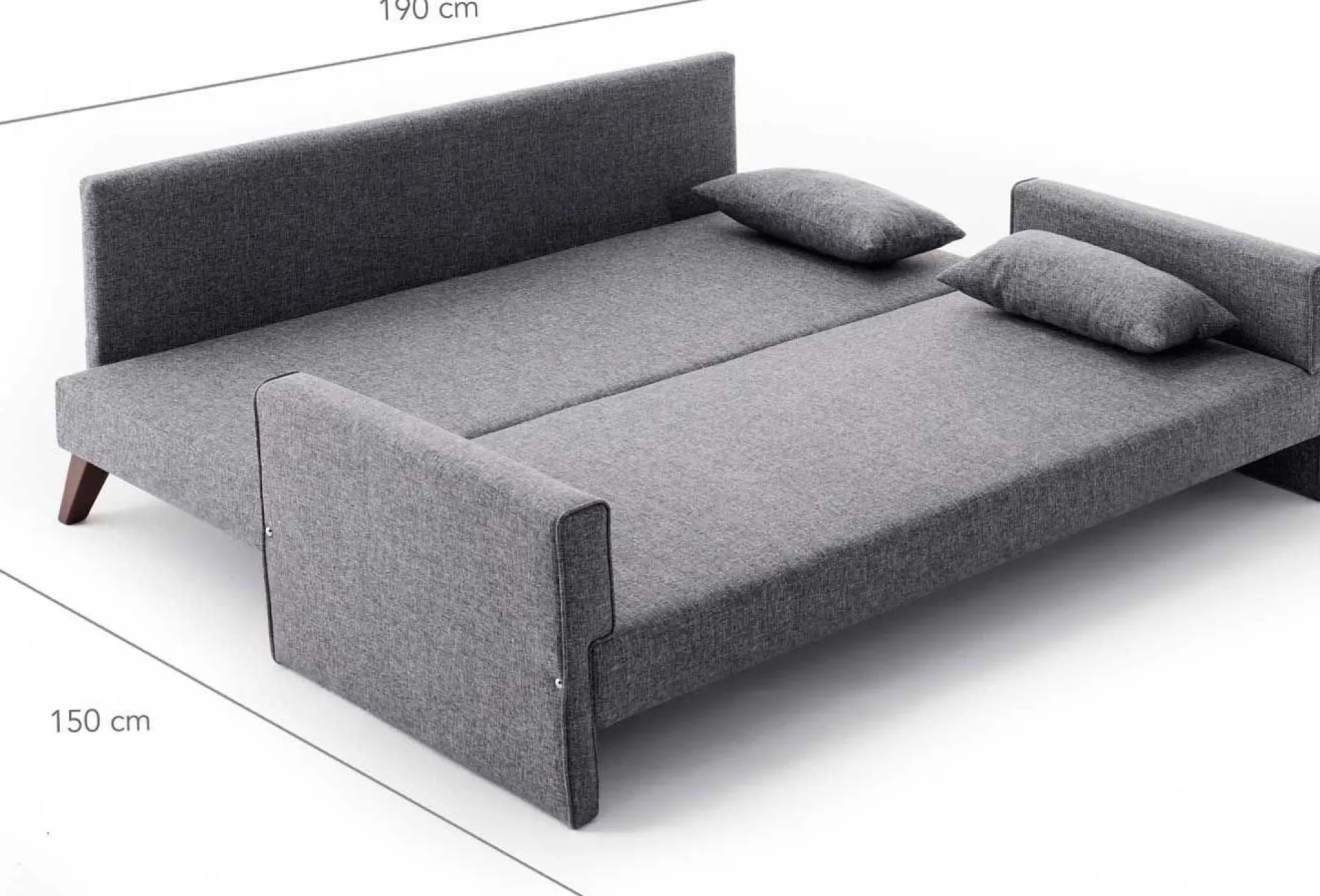 Emob Bella 3-Sitzer-Schlafsofa | HOLZ-/MDF-RAHMEN |