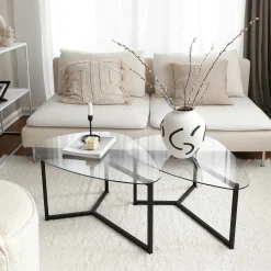 Emob Bellisimo Couchtisch-Set | METALLRAHMEN | Matt