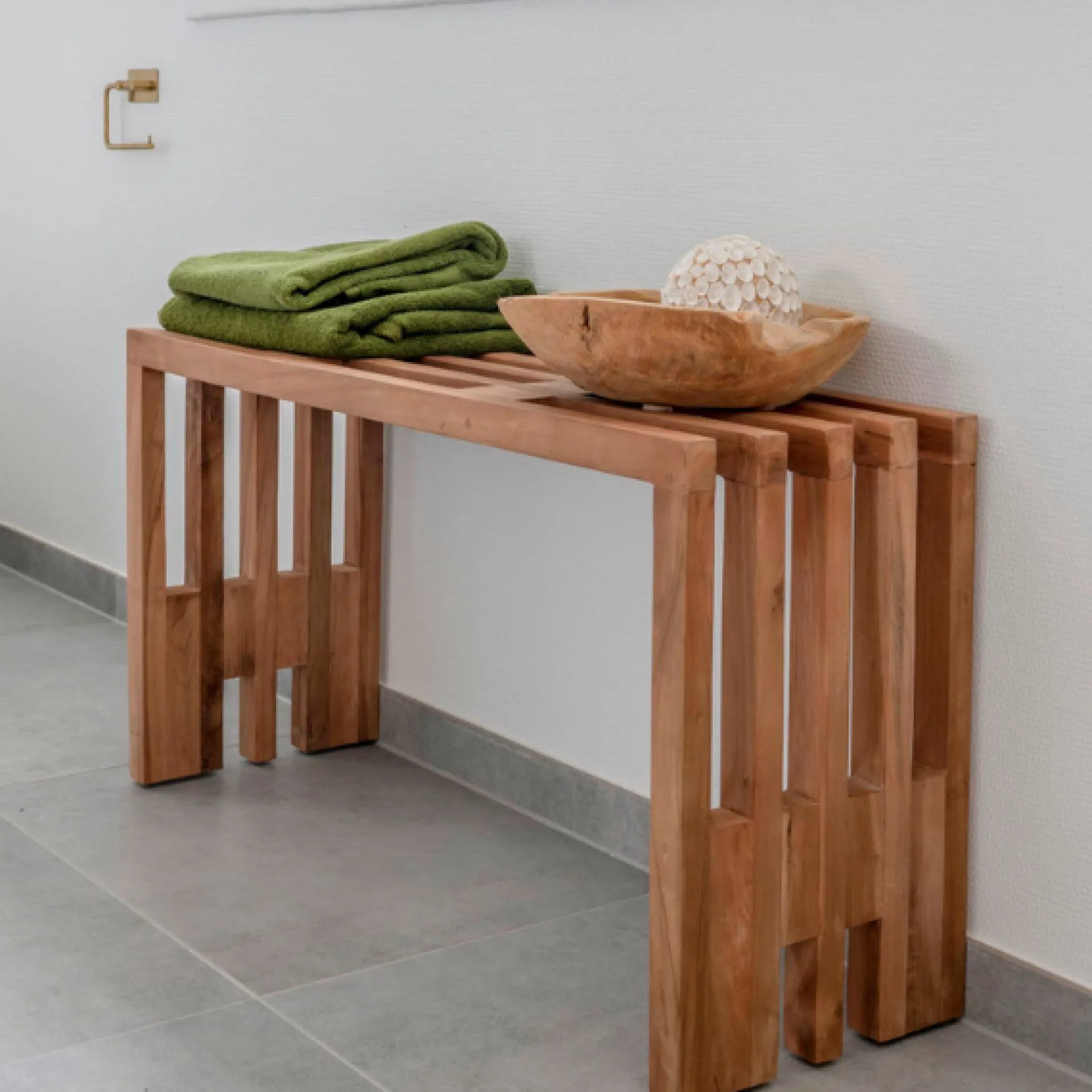 House Nordic Benidorm-Bank aus Teakholz 90x30x49 cm
