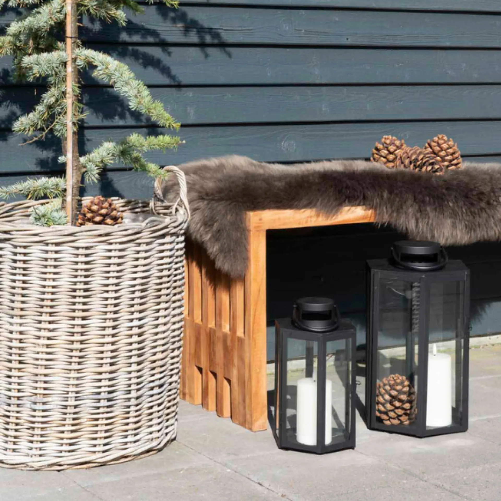 House Nordic Benidorm-Bank aus Teakholz 90x30x49 cm