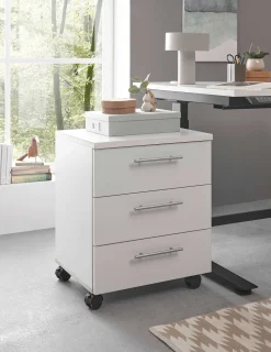 Ben Schubladenschrank - 3 Schubladen - mit Rollen - weiß