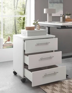 Ben Schubladenschrank - 3 Schubladen - mit Rollen - weiß