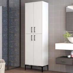 Berlin A Mehrzweckschrank | 100 % MELAMIN | Weiß