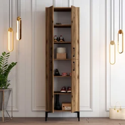 Berlin AS Schuhschrank | 100 % MELAMIN | Walnuss