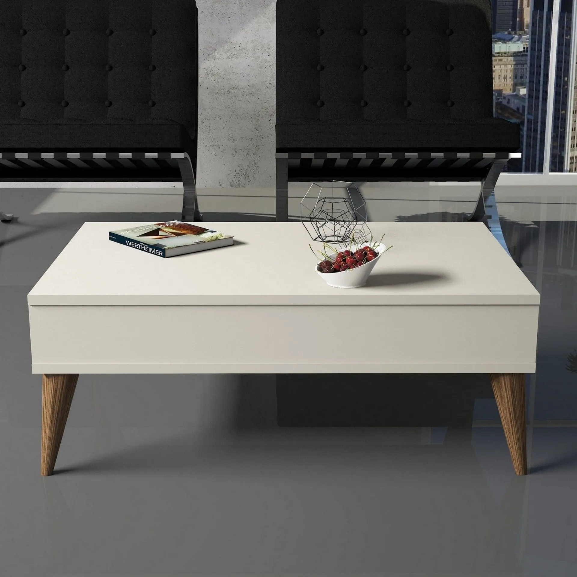 Emob Best C Couchtisch | 100 % MELAMIN | Creme