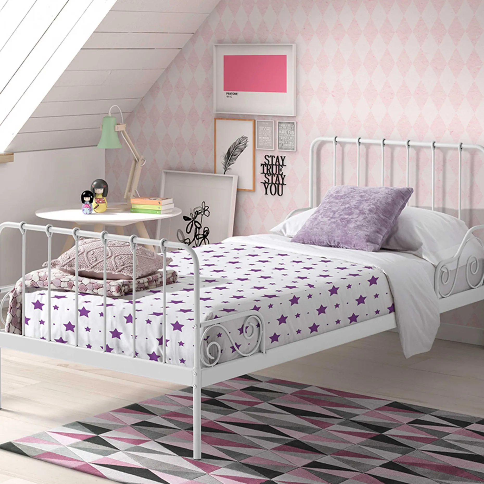 Bett Alice (90x200 cm) - weiß