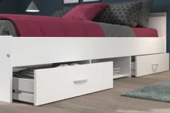 Bett Alma 140x200cm mit 2 Schubladen - weiß