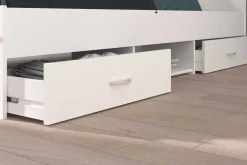 Bett Alma 140x190cm mit Schubladen - weiß