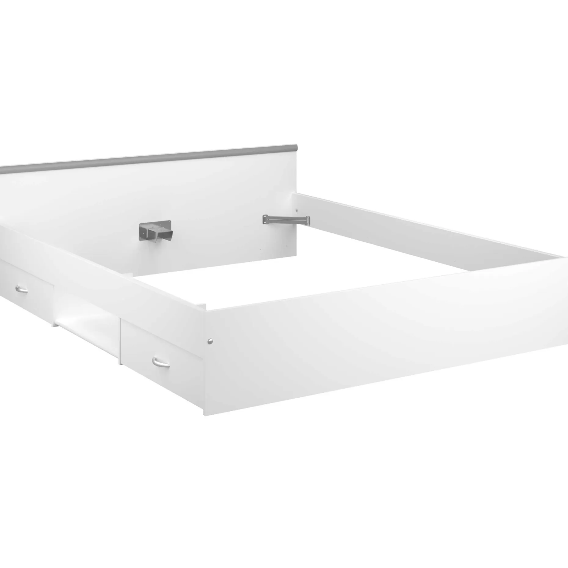 Bett Alma 140x190cm mit Schubladen - weiß
