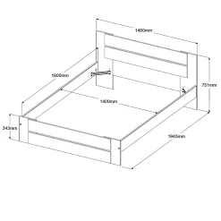 Bett Bianca 140x190