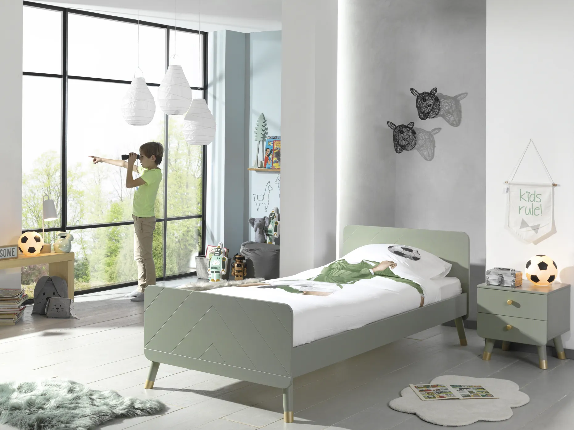 Bett Billy 90x200 - olivgrün
