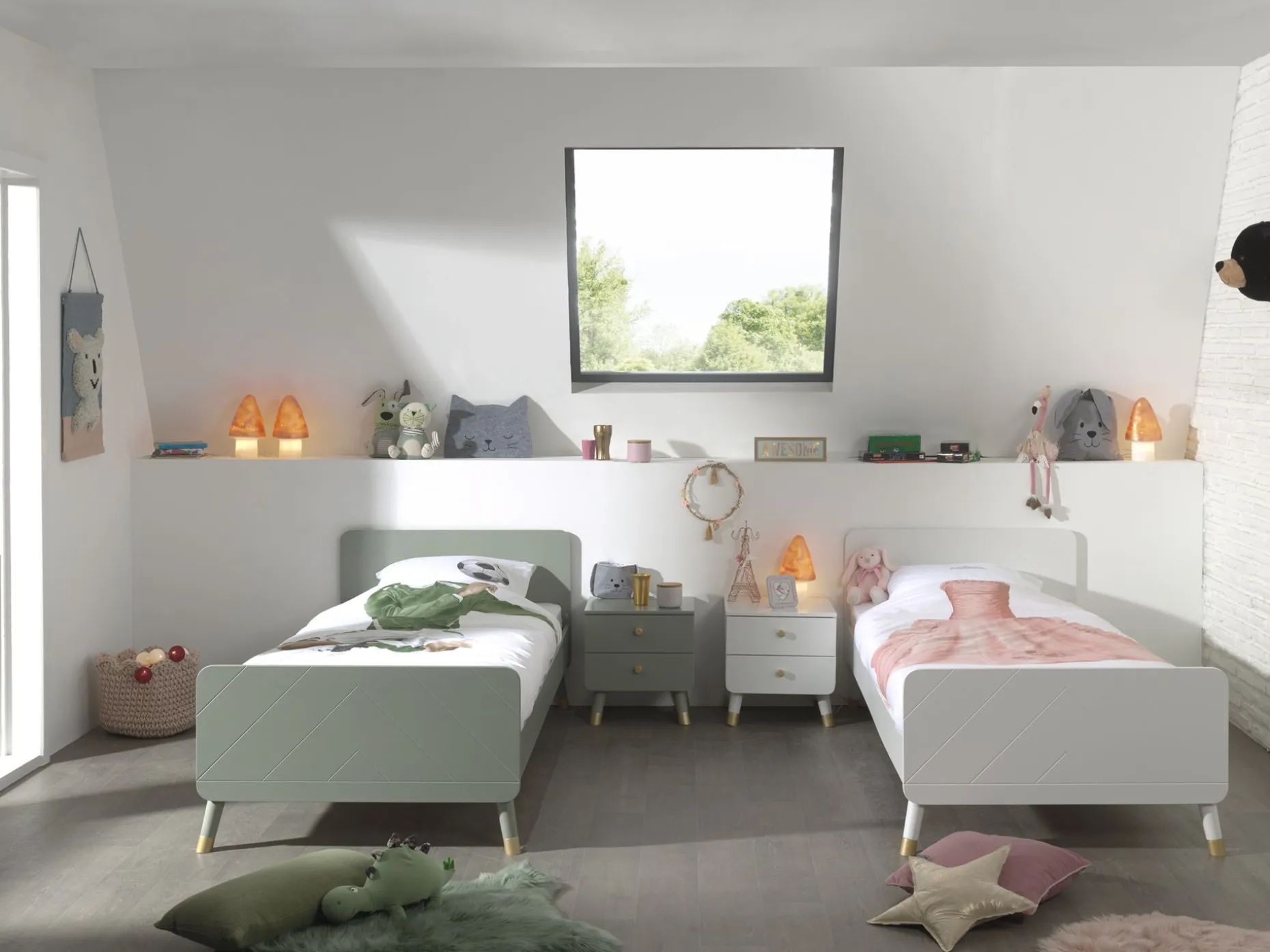 Bett Billy 90x200 - olivgrün