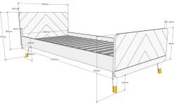 Bett Billy 90x200 - weiß