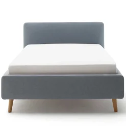 Bett Cézanne 140x200cm mit Stauraum - eisblau
