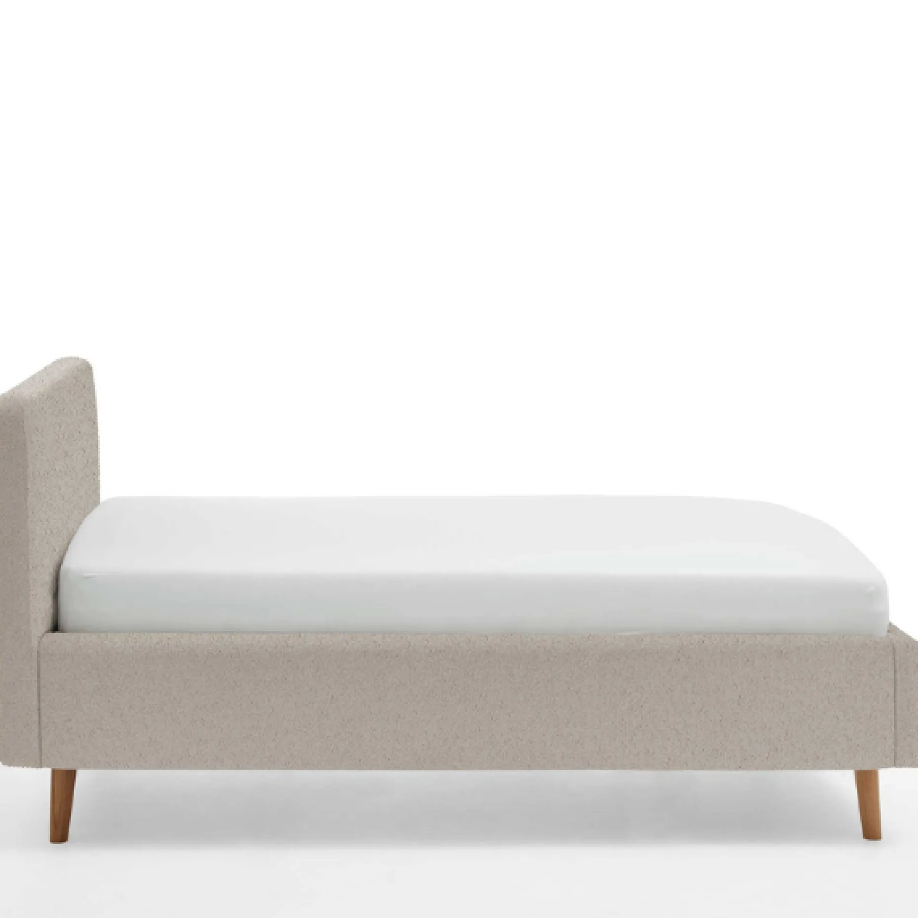 Bett Dalila 140x200cm Teddystoff - beige