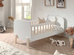 Bett für Kleinkinder Kiddy 70x140cm- weiß/Holz
