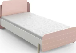 Bett Janne 90 x 200 cm-mattrosa/mattweiß