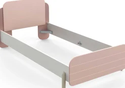 Bett Janne 90 x 200 cm-mattrosa/mattweiß