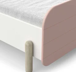 Bett Janne 90 x 200 cm-mattrosa/mattweiß