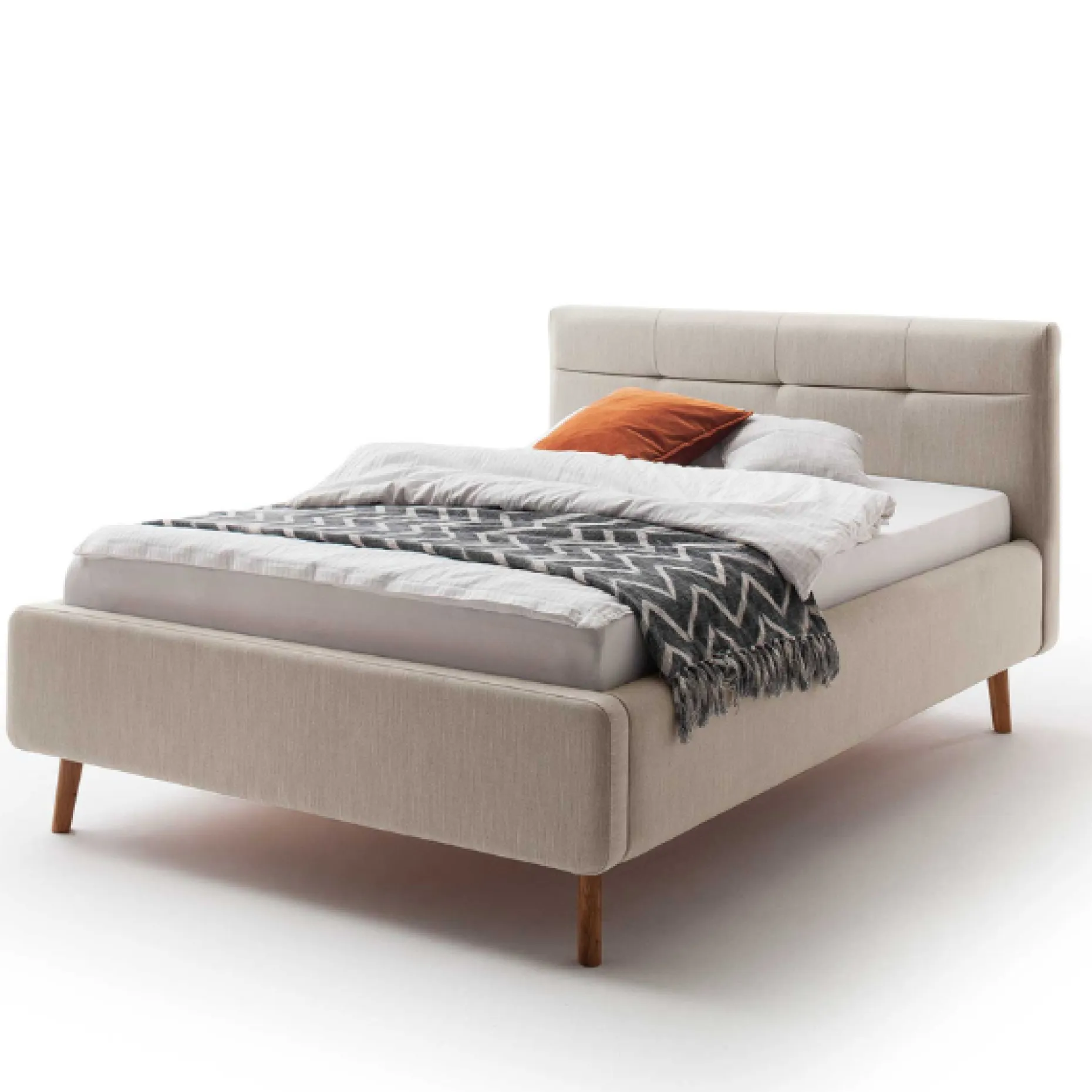 Bett Laika 140x200cm mit Stauraum - beige