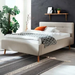 Bett Laika 140x200cm mit Stauraum - beige