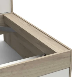 Bett Liva 90 x 190/200 cm-Kronberg Eiche/Mattweiß