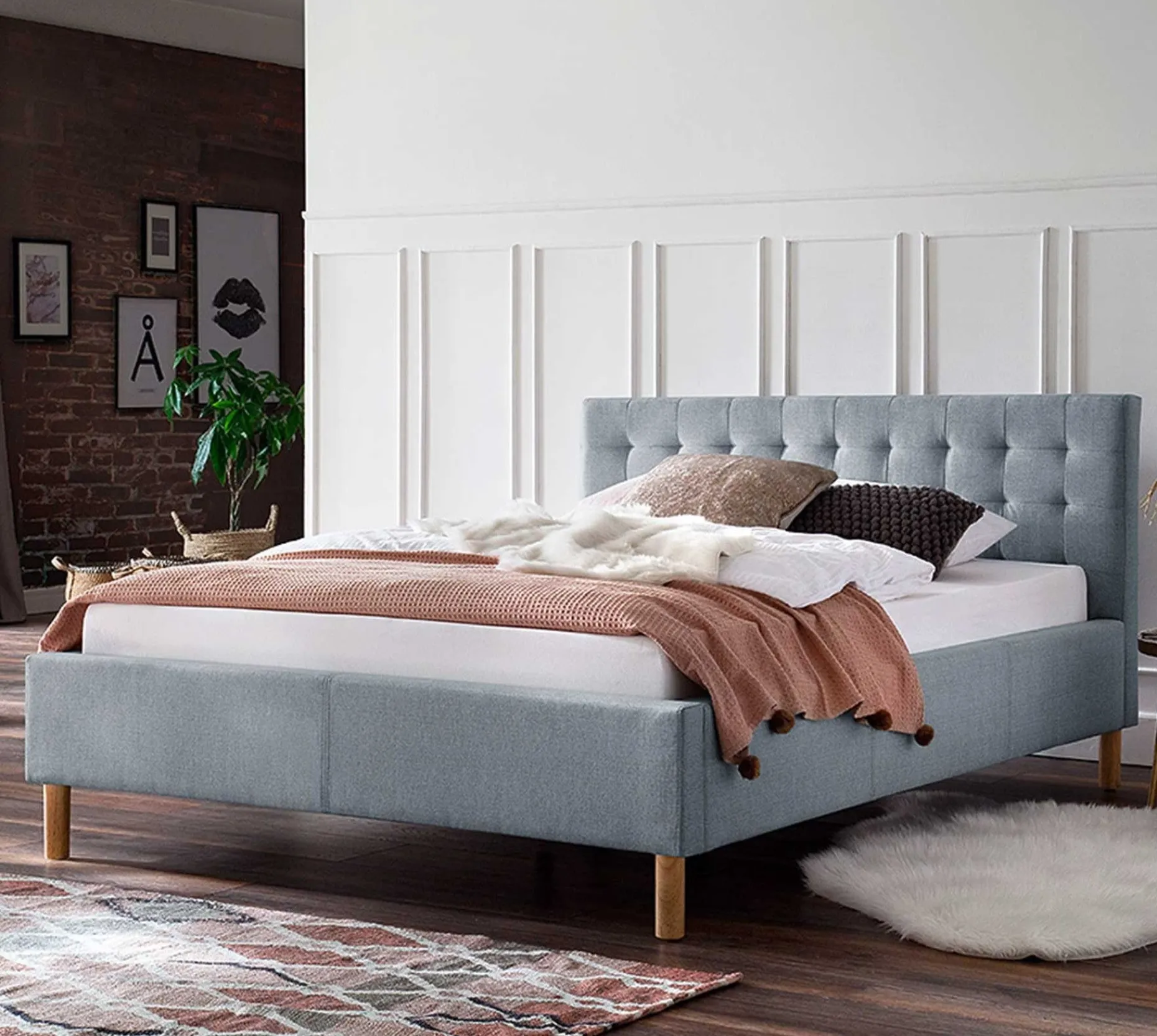 Bett Marilou 140x200 - blau