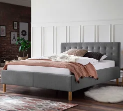 Bett Marilou 120x200 - grau