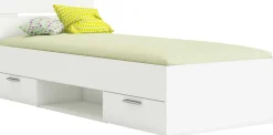Bett Micheline mit Stauraum 90 x 200 cm-matt weiß