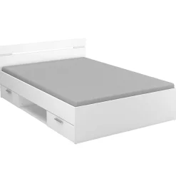 Bett Micheline 140 x 200 cm mit Stauraum -matt weiß