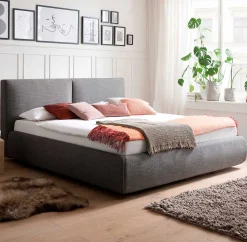 Bett mit Stauraum Celine 180x200 - anthrazit