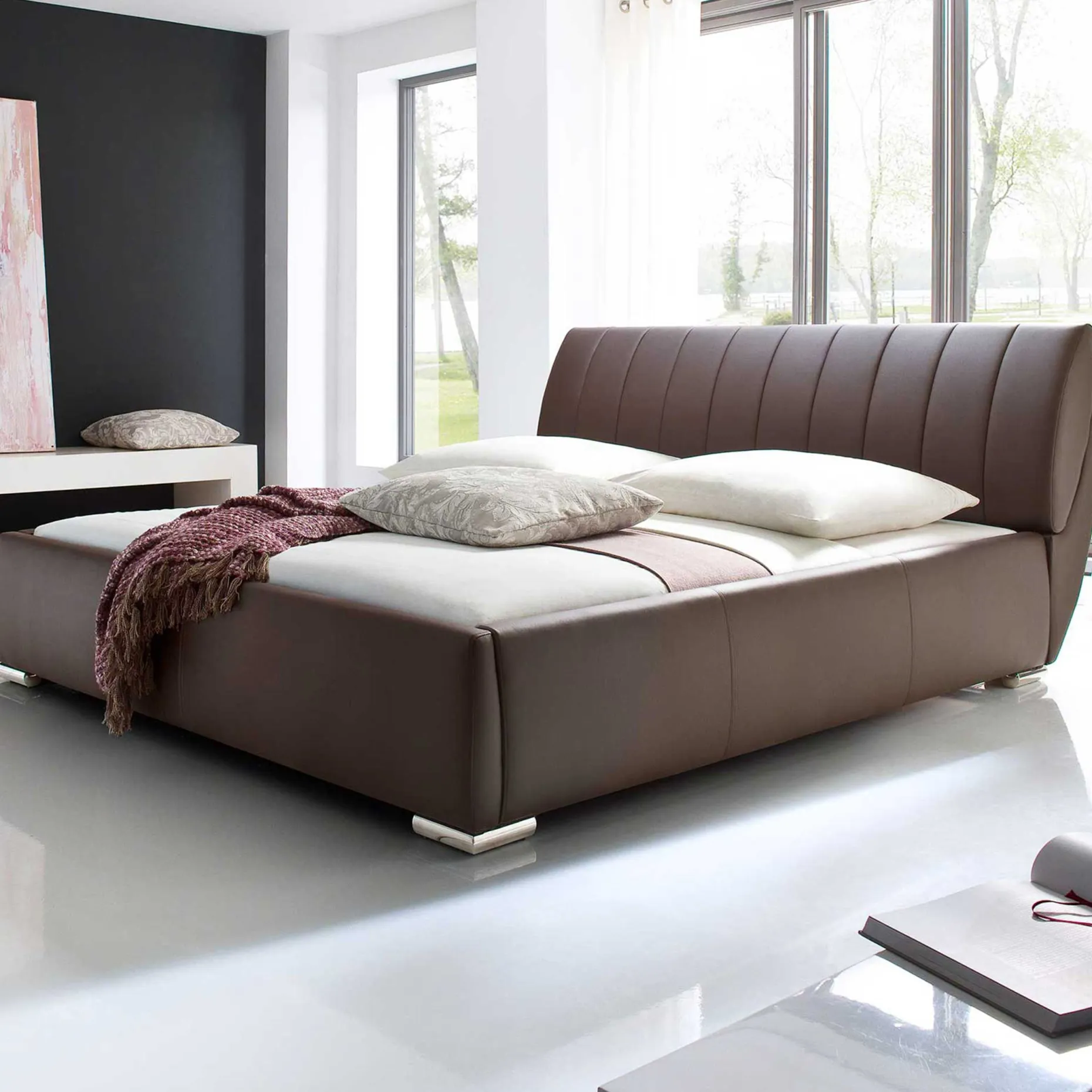 Bett mit Stauraum Davos 180x200 - braun